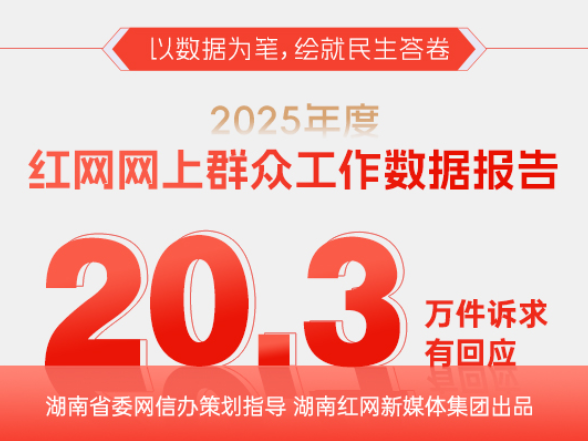 20.3万件诉求有回应！2025年度红网网上群众工作数据报告出炉！