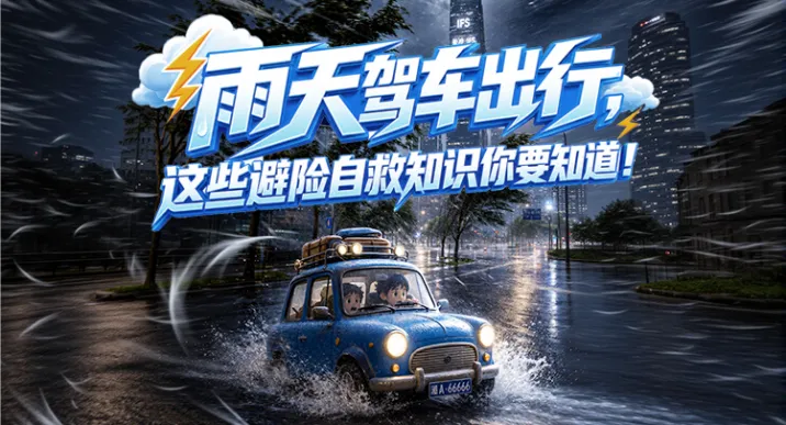 长图 | 雨天驾车出行，这些避险自救知识你要知道!