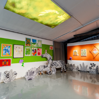 “同一片天空下”美育作品展在湖南省圆点美术馆启幕