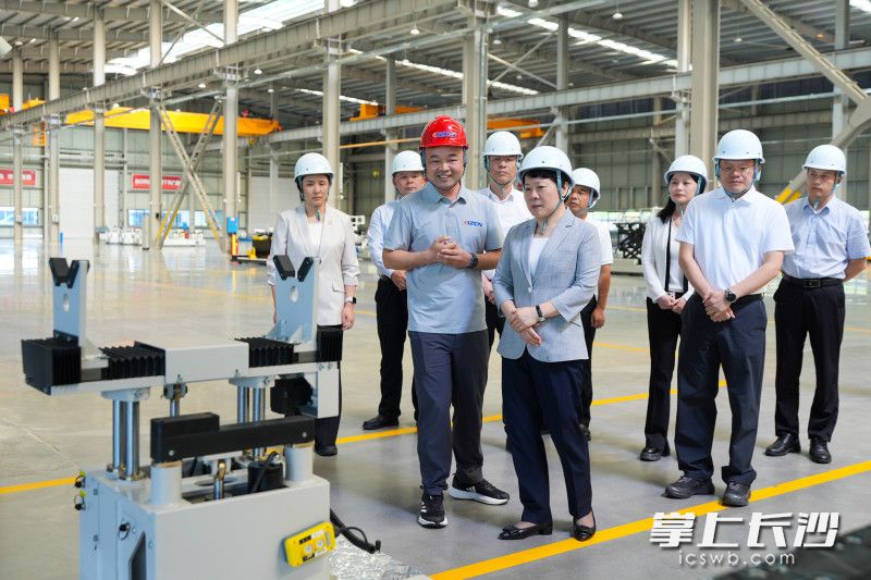 6月10日，省委常委、市委书记吴桂英在芙蓉区调研经济社会发展情况并督导检查安全生产工作，来到湖南驰众机器人股份有限公司。