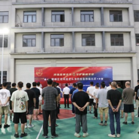 雁峰区举办夜间巡逻队消防应急技能比武