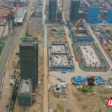 提前两个月!湖南建投三建日照中储粮项目粮食输送线路四个关键单体提前封顶