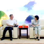 程蓓与湖南电信党委书记、总经理万鹏一行座谈