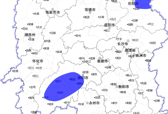 山洪灾害蓝色预警，岳阳、邵阳、永州等地请注意防范