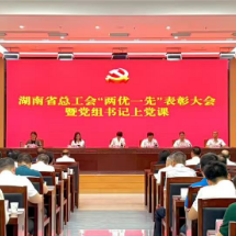 湖南省总工会召开“两优一先”表彰大会