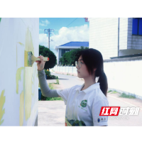 白墙焕新颜,这群大学生用画笔装点秧田村落