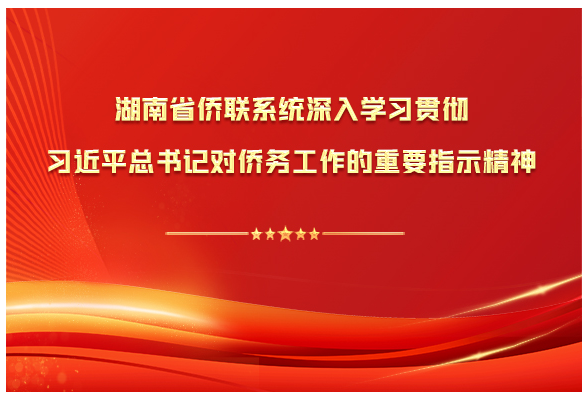 专题 | 湖南省侨联系统深入学习贯彻习近平总书记对侨务工作的重要指示精神