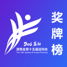 湖南省第十五届运动会奖牌榜（截至8月14日20时）