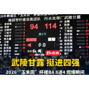 视频丨武陵甘露 挺进四强！2026“玉禾田”杯楼BA 8进4 燃爆瞬间