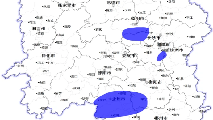 永州道县、宁远县、蓝山县山洪灾害风险橙色预警