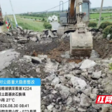 迅速响应除隐患!君山区开展洞庭湖大堤采桑湖路段路面整治工作