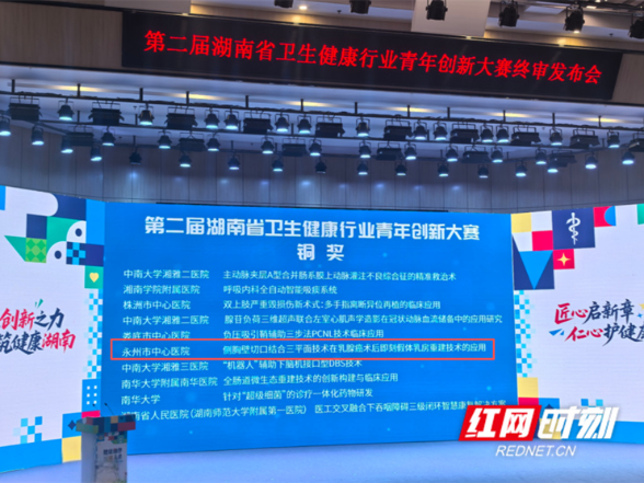 喜报丨永州市中心医院在第二届湖南省卫生健康行业青年创新大赛斩获佳绩