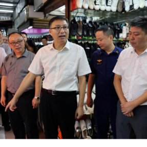 珠晖区委主要领导调研中心市场群消防安全工作
