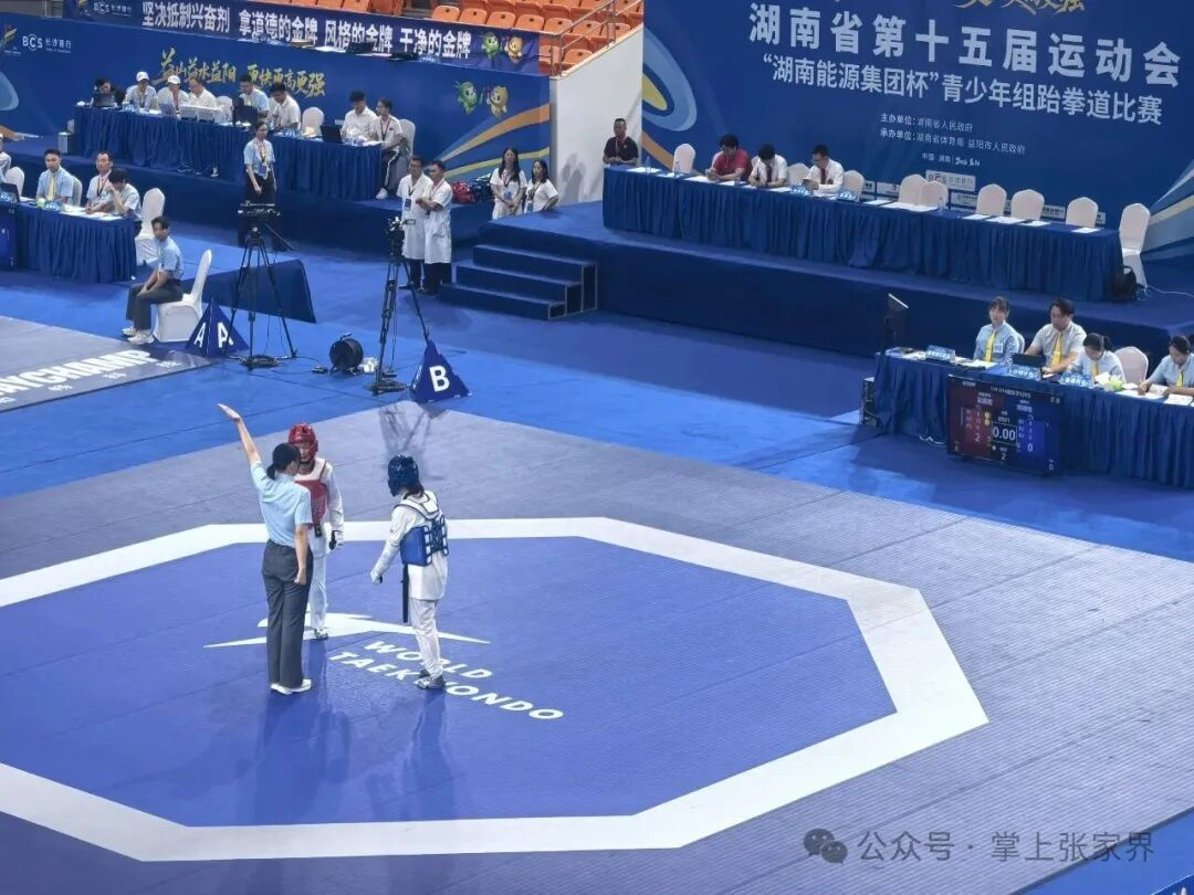 张家界选手吴善若夺得省运会跆拳道季军