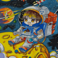 北斗“童”行·小学组丨北斗领航 逐梦星辰(绘画)