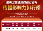 速览！2026年上半年湖南卫生健康微信公众号传播影响力排行榜来了