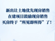 视频|新出让土地优先现房销售 在建项目鼓励现房销售 买房终于“所见即所得”了!