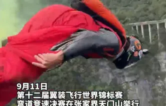 塔希-保罗·门罗夺得第十二届翼装飞行世界锦标赛弯道竞速冠军