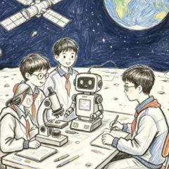 北斗“童”行·小学组丨我的航天梦：月球上的科学站（绘画）