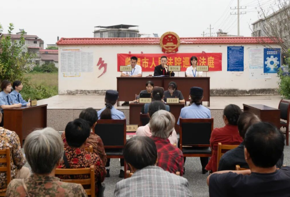 巡回审判零距离 以案释法扬正气一一临湘法院开展巡回审判暨深化扫黑除恶专项斗争普法宣传