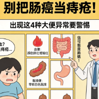 别把肠癌当痔疮！出现这4种大便异常要警惕