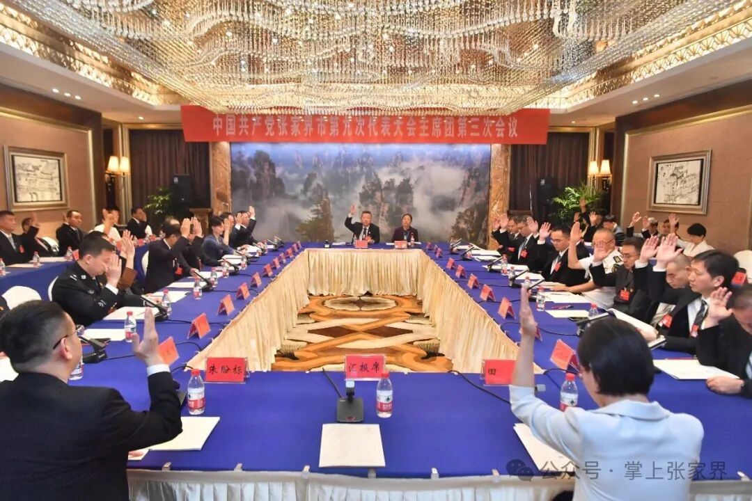 张家界市第九次党代会主席团举行第三次会议
