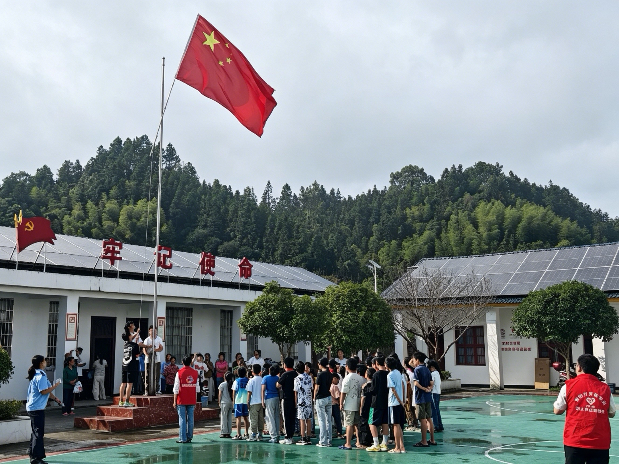 【江市镇】童心绘祖国，升旗迎华诞