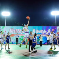 群众体育连起校地情 长沙县黄花镇第二届“繁花杯”村BA篮球赛开幕