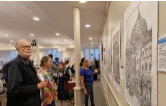 益阳籍画家赵溅球环球写生画展在巴尔的摩开幕
