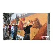北湖区温泉路社区 墙绘焕新颜 旧院藏初心