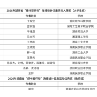 2026年湖南省“绿书签行动”海报设计征集活动收官 红网4件作品上榜