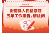 一图读懂｜衡南县人民检察院五年工作报告，请检阅
