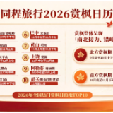 同程发布2026赏枫日历 岳麓山入选全国赏枫目的地TOP10