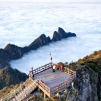 组图 | 宜章莽山：秋日云海与日落撞个满怀